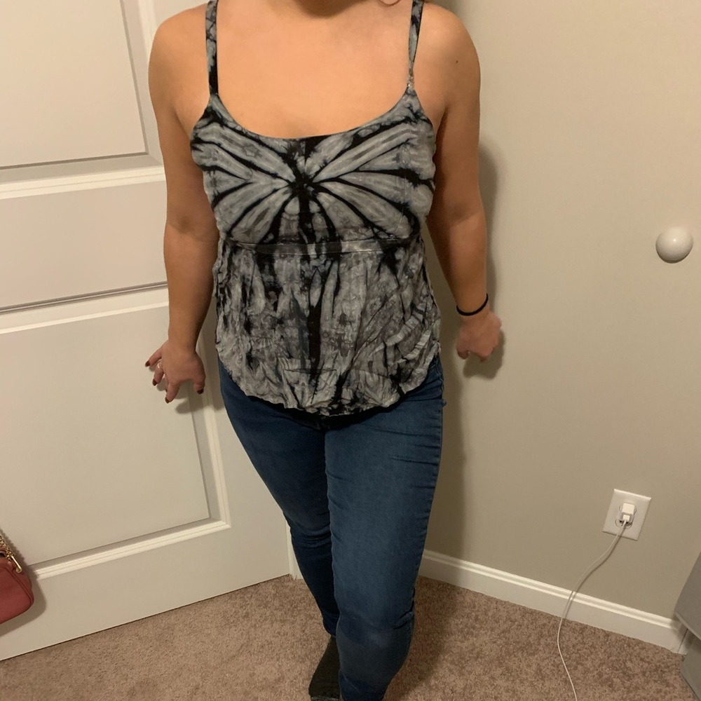 Blue Tie-Dye Tank